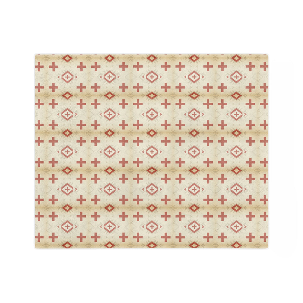 Velveteen Crosses Plush Throw