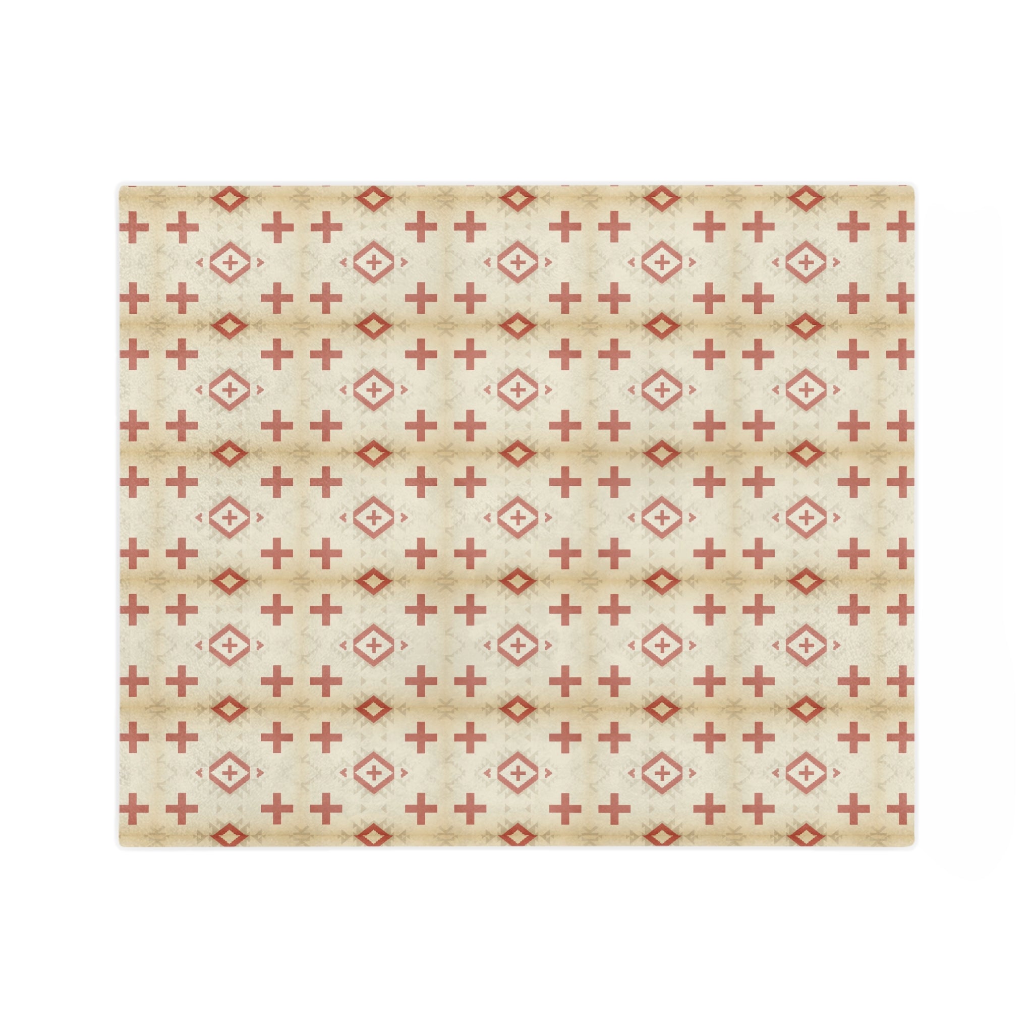 Velveteen Crosses Plush Throw
