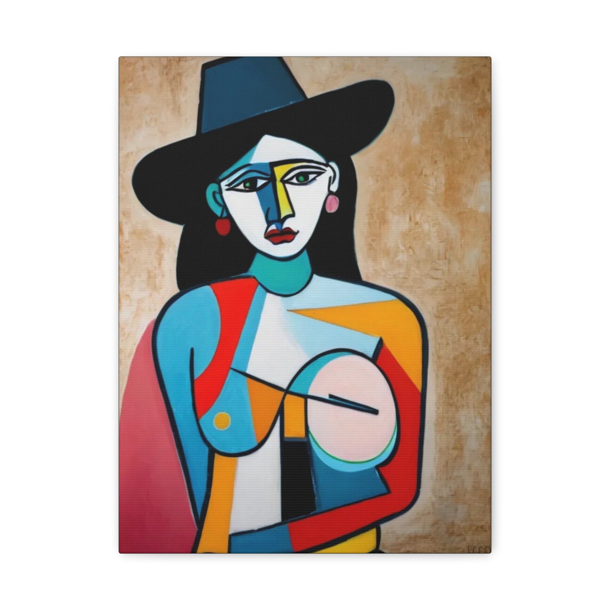 Naked Cowgirl Portrait — Original Canvas Print