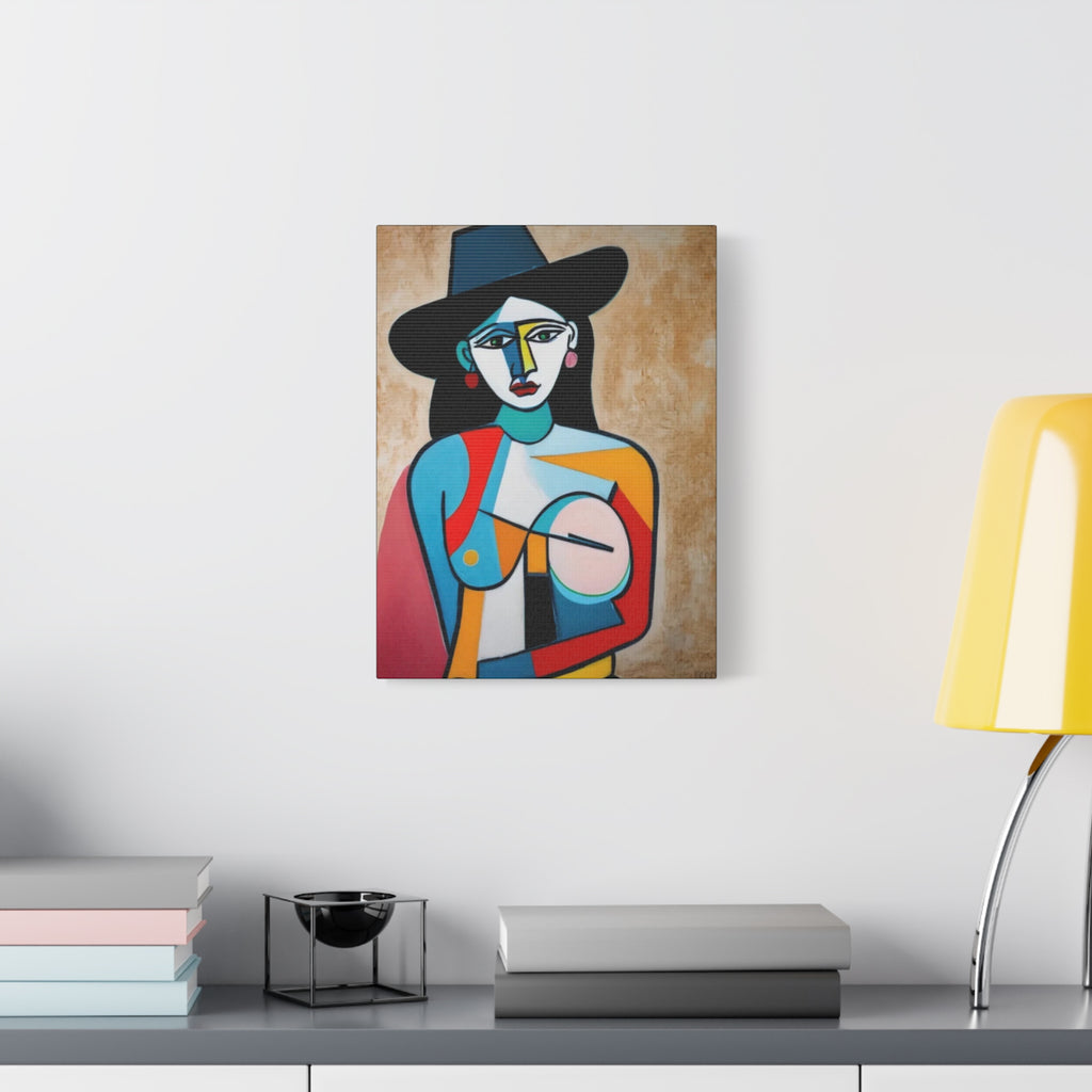 Naked Cowgirl Portrait — Original Canvas Print