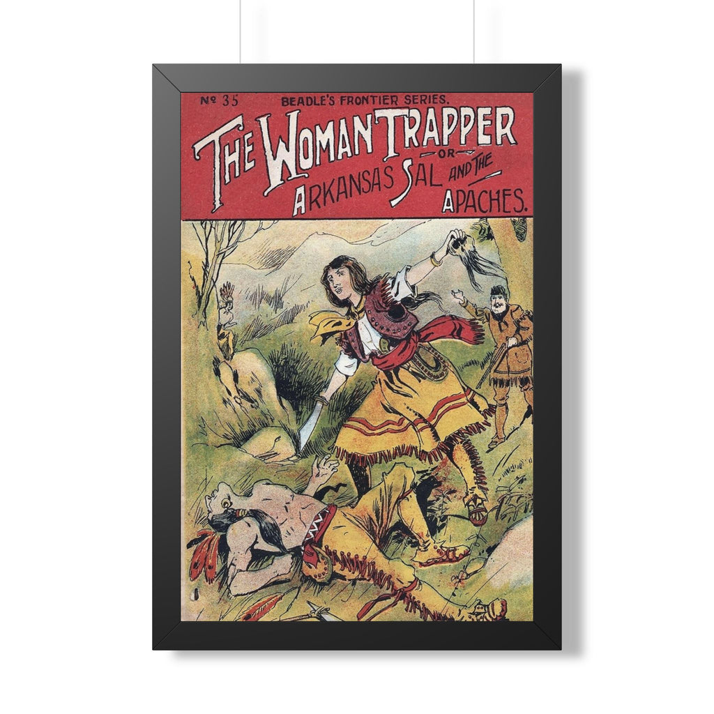 The Woman Trapper Framed Vintage Print