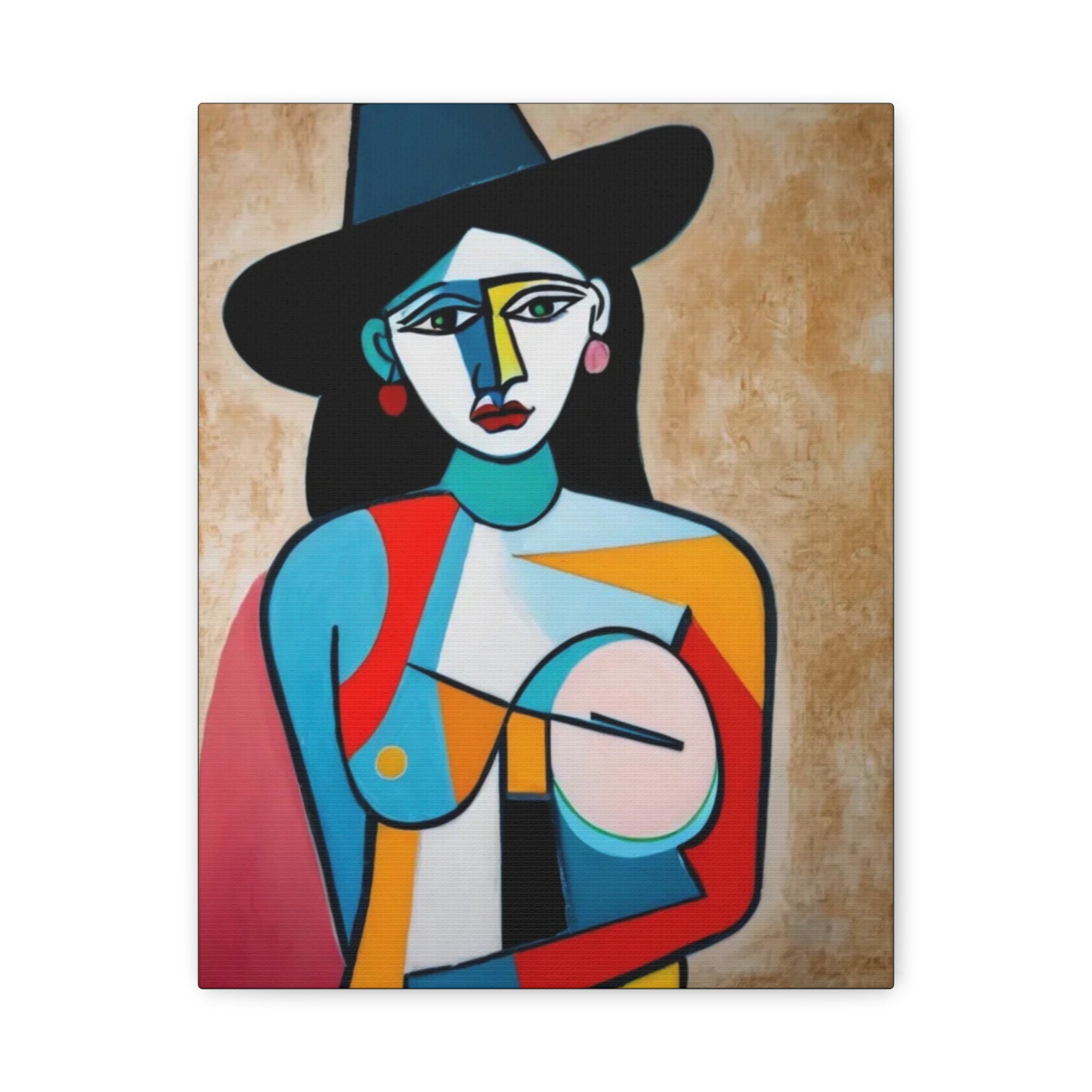 Naked Cowgirl Portrait — Original Canvas Print