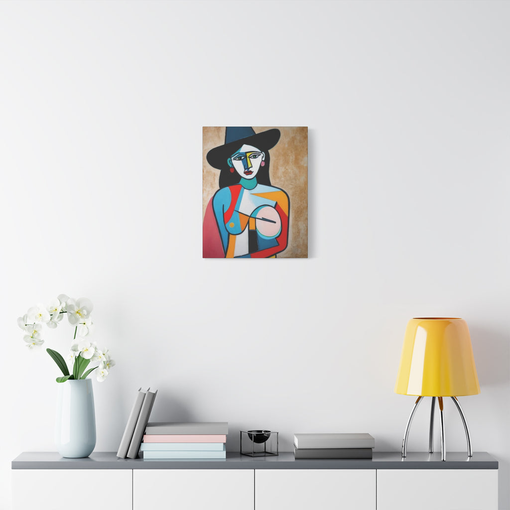 Naked Cowgirl Portrait — Original Canvas Print