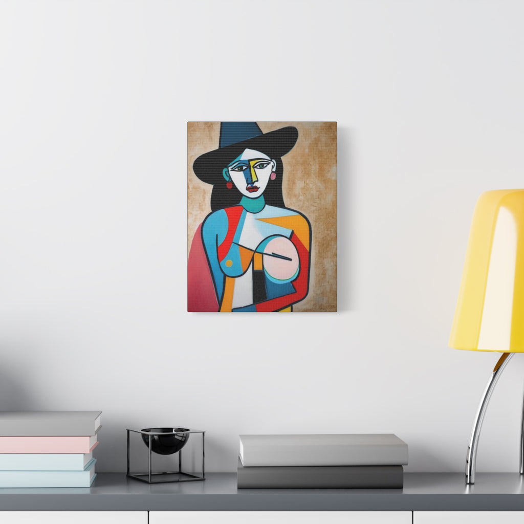 Naked Cowgirl Portrait — Original Canvas Print