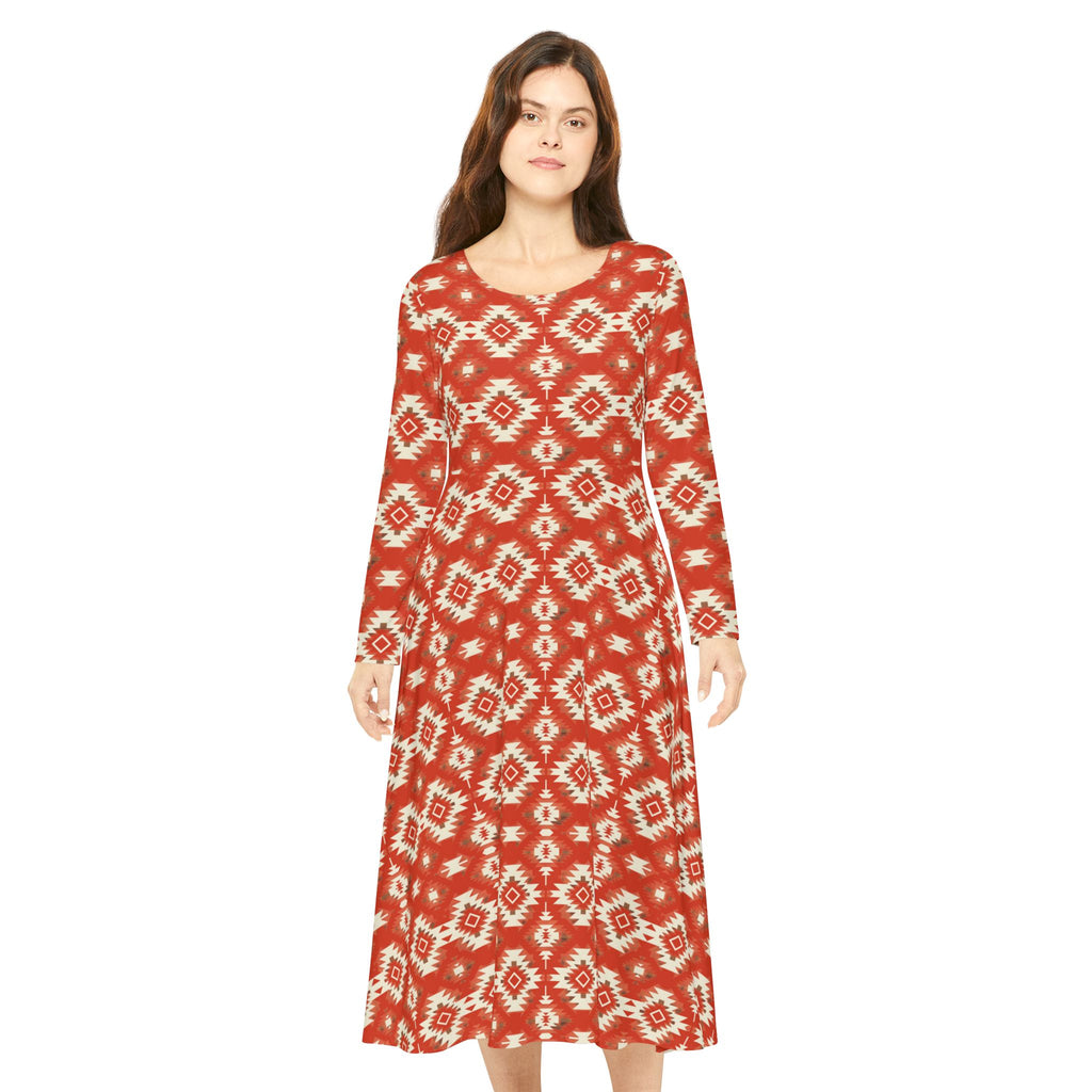 Southwest Blanket Long Sleeve Dress