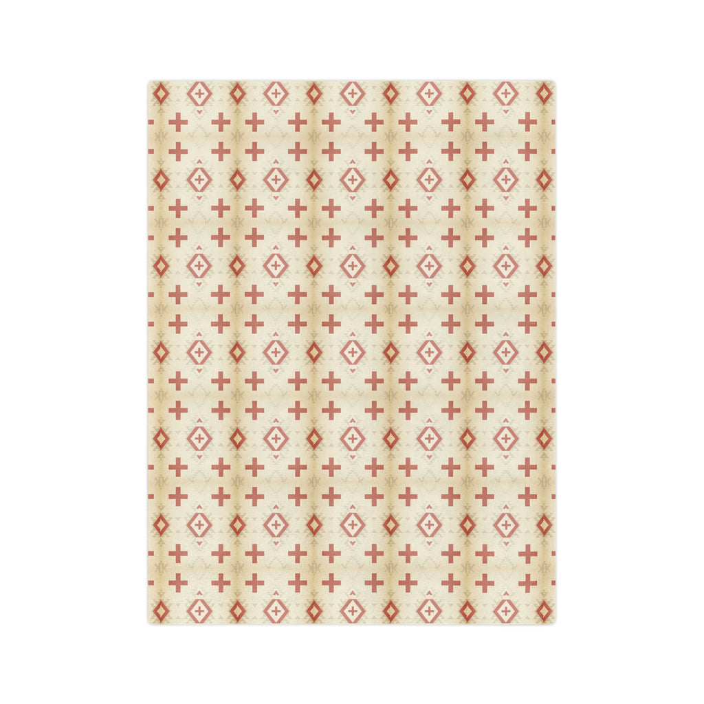 Velveteen Crosses Plush Throw