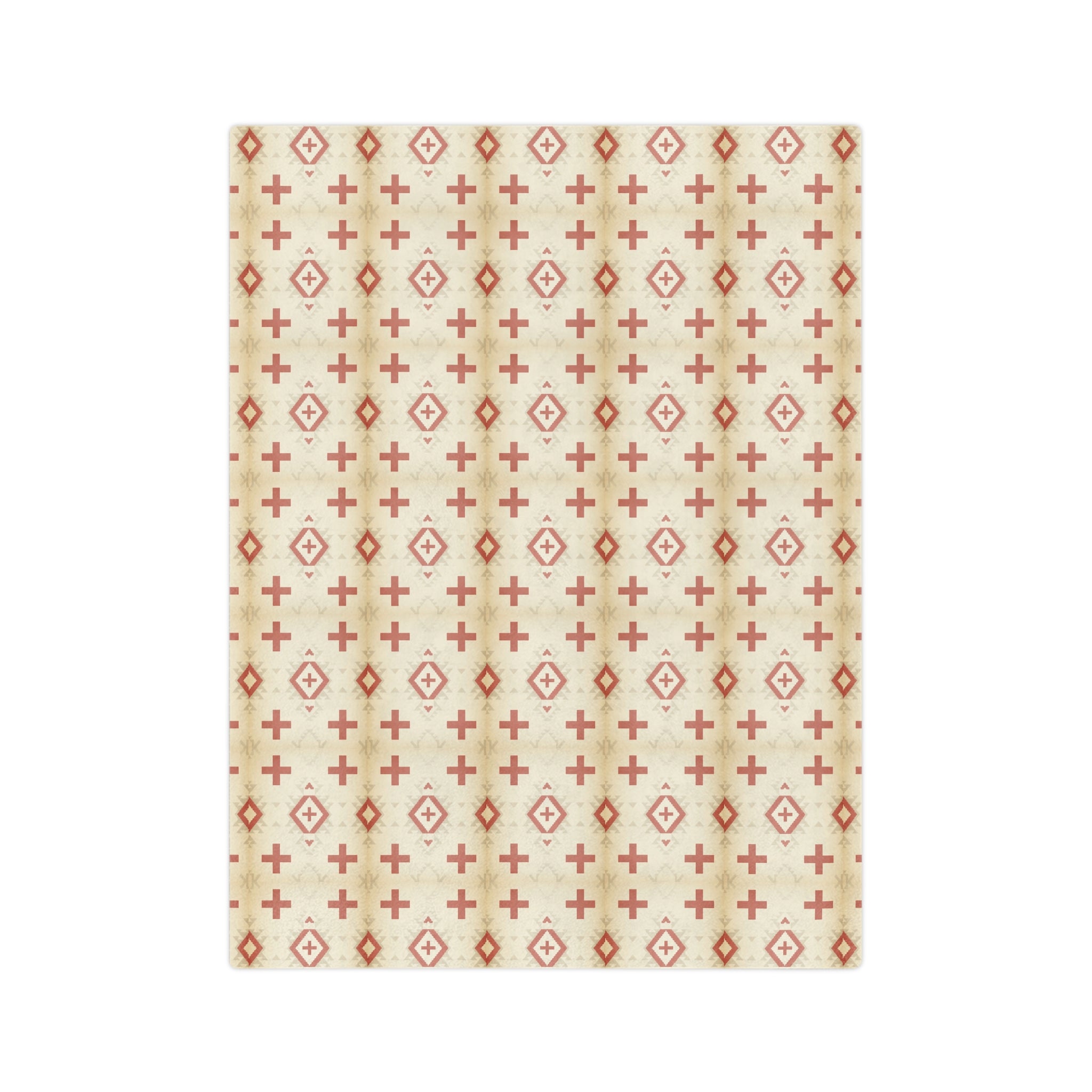 Velveteen Crosses Plush Throw