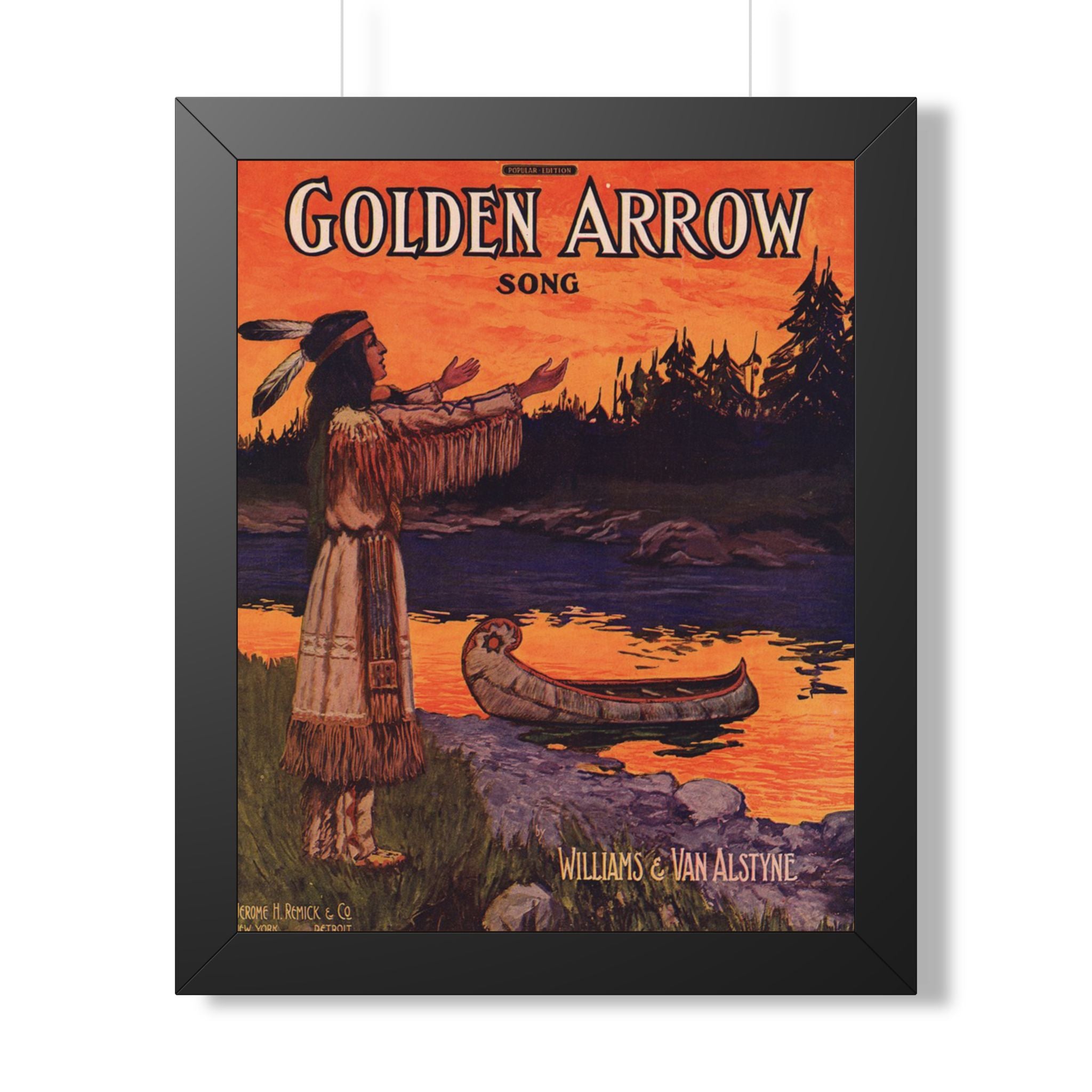 Golden Arrow Framed Vintage Print