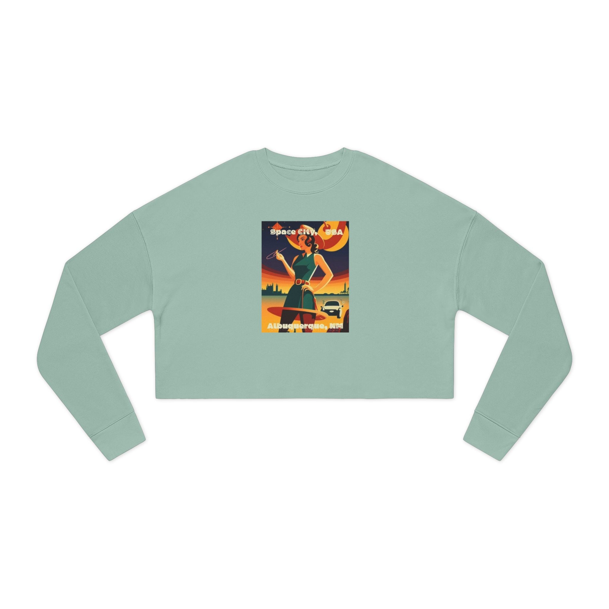 Space City, Albuquerque Roadtrip Cropped Sweatshirt