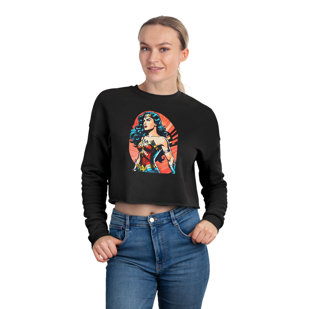 Vintage Comic Crop Sweatshirt