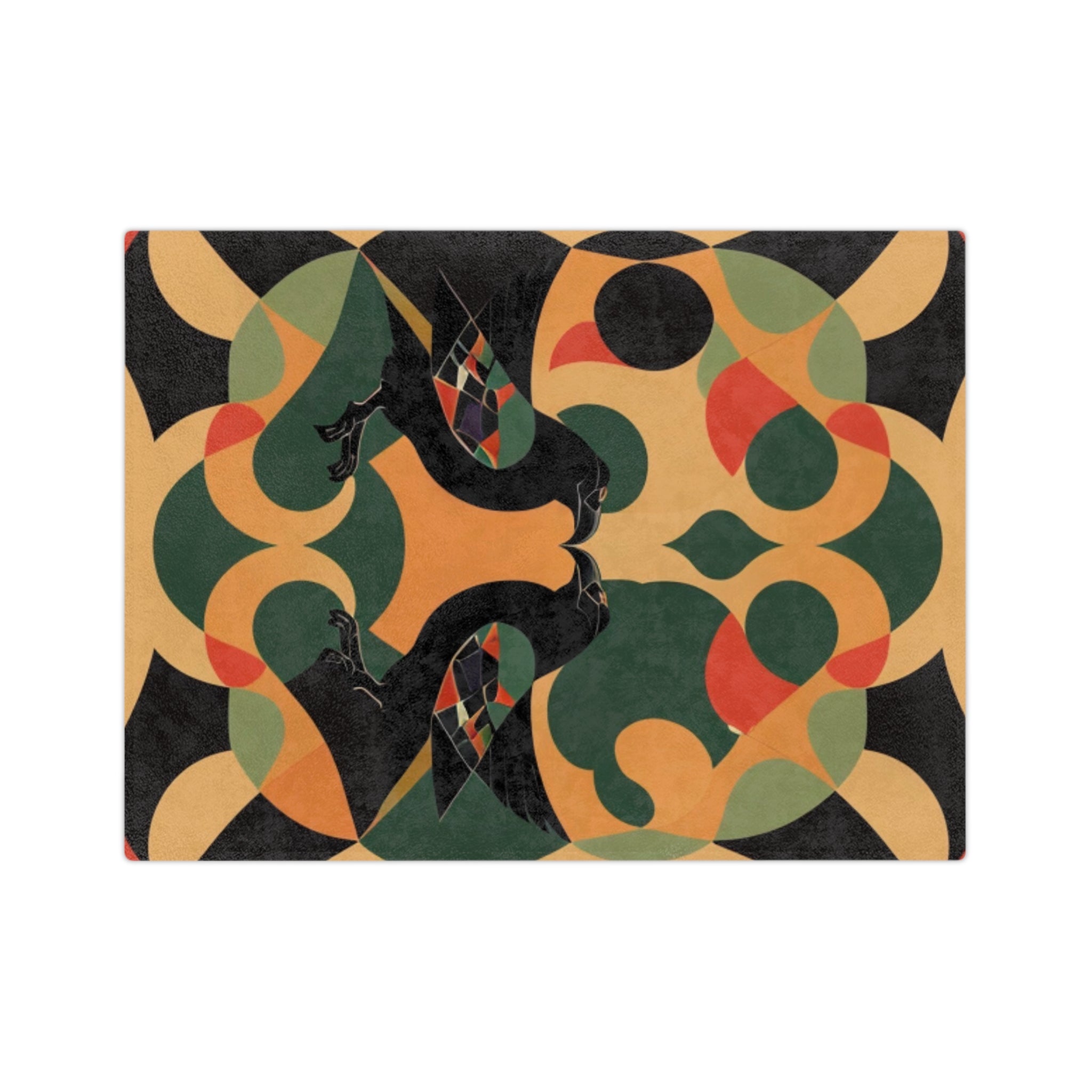 Velveteen Retro Raven Plush Throw