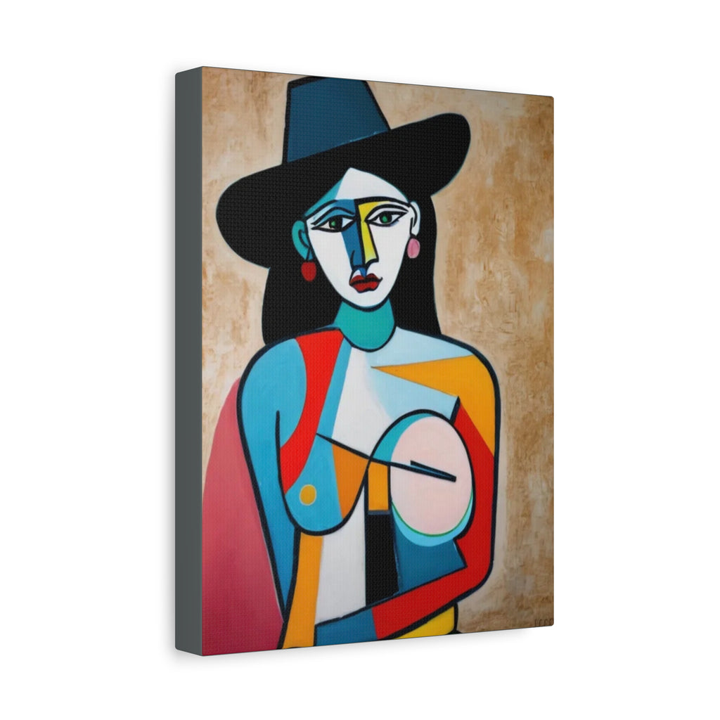 Naked Cowgirl Portrait — Original Canvas Print