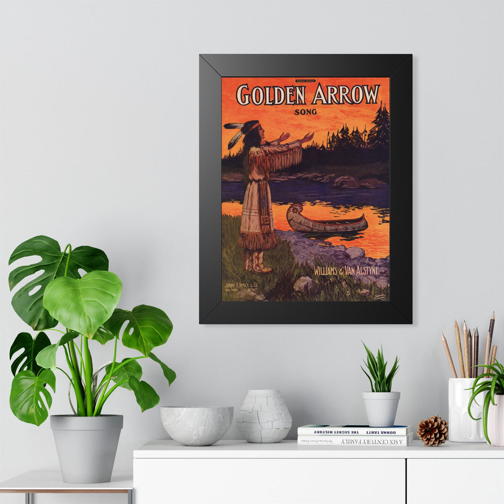 Golden Arrow Framed Vintage Print