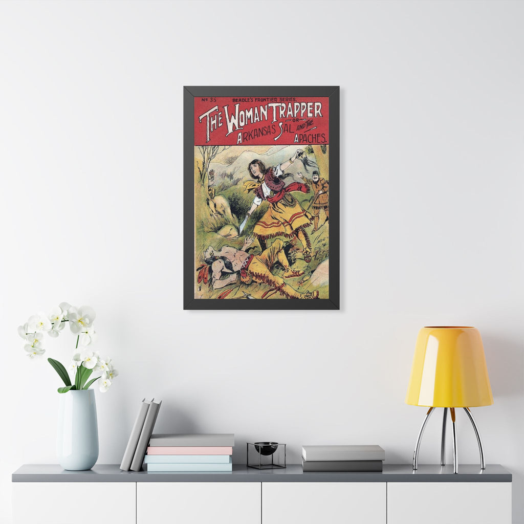 The Woman Trapper Framed Vintage Print