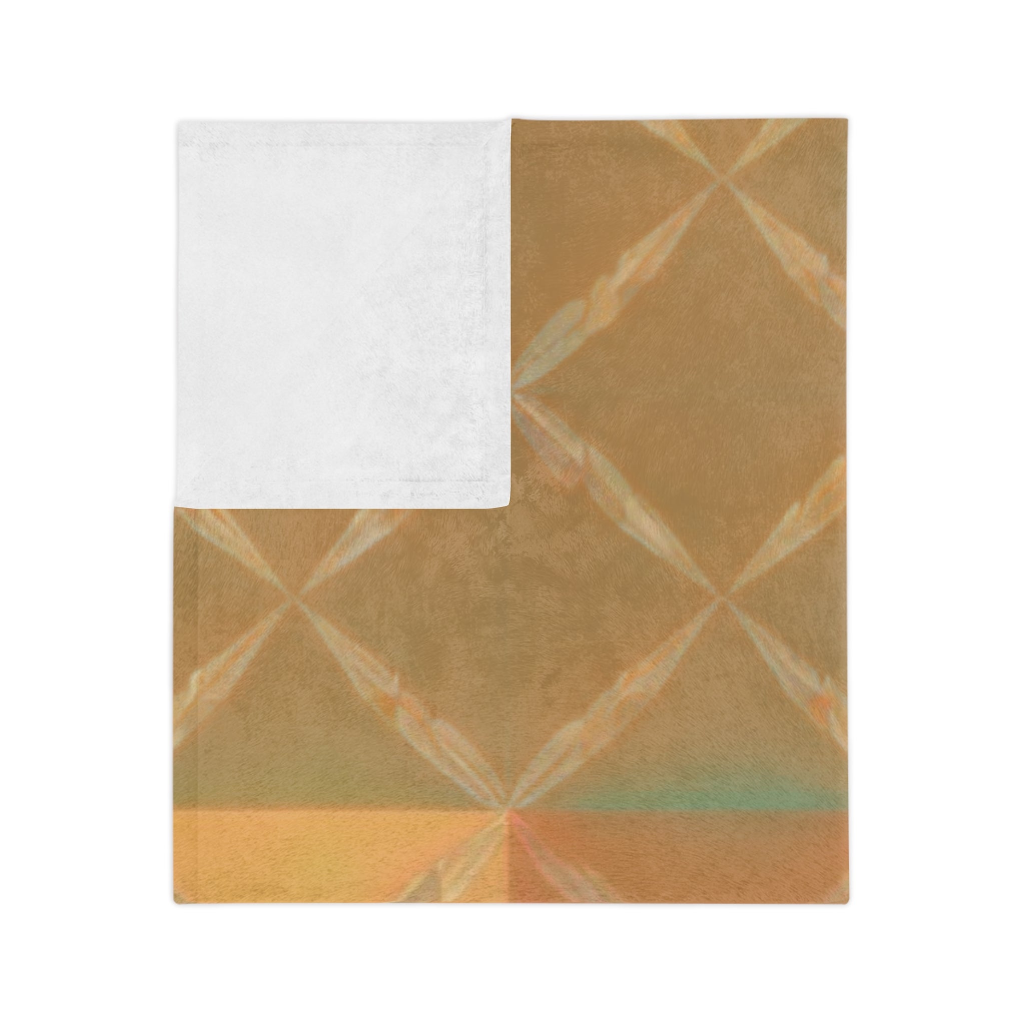 Velveteen Retro Color Block Plush Throw