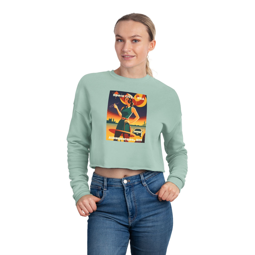 Space City, Albuquerque Roadtrip Cropped Sweatshirt