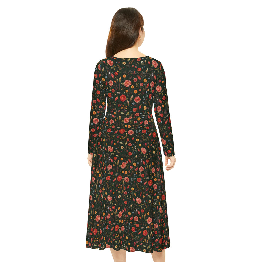 Spring Garden Long Sleeve Dress