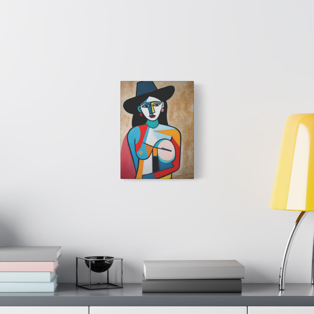 Naked Cowgirl Portrait — Original Canvas Print
