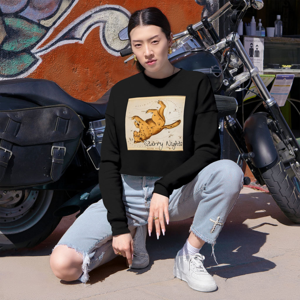 Starry Nights Roadtrip Cropped Sweatshirt