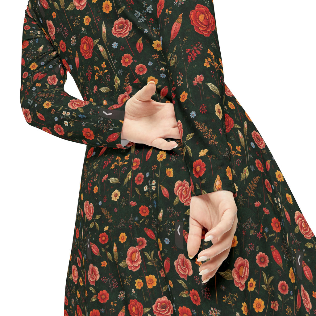 Spring Garden Long Sleeve Dress