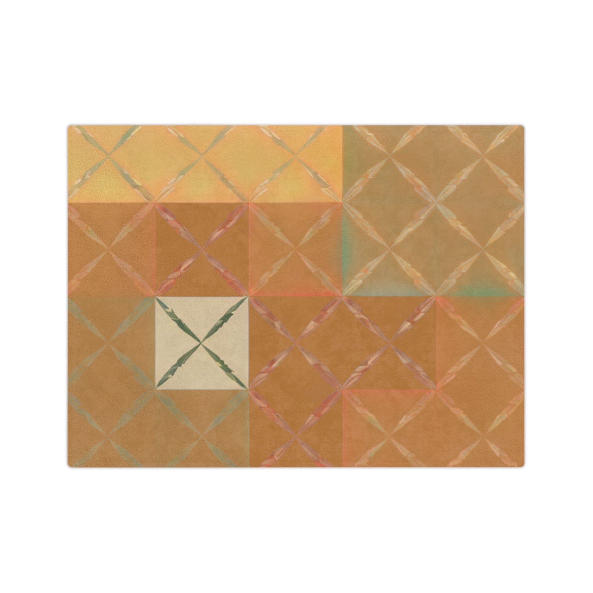 Velveteen Retro Color Block Plush Throw