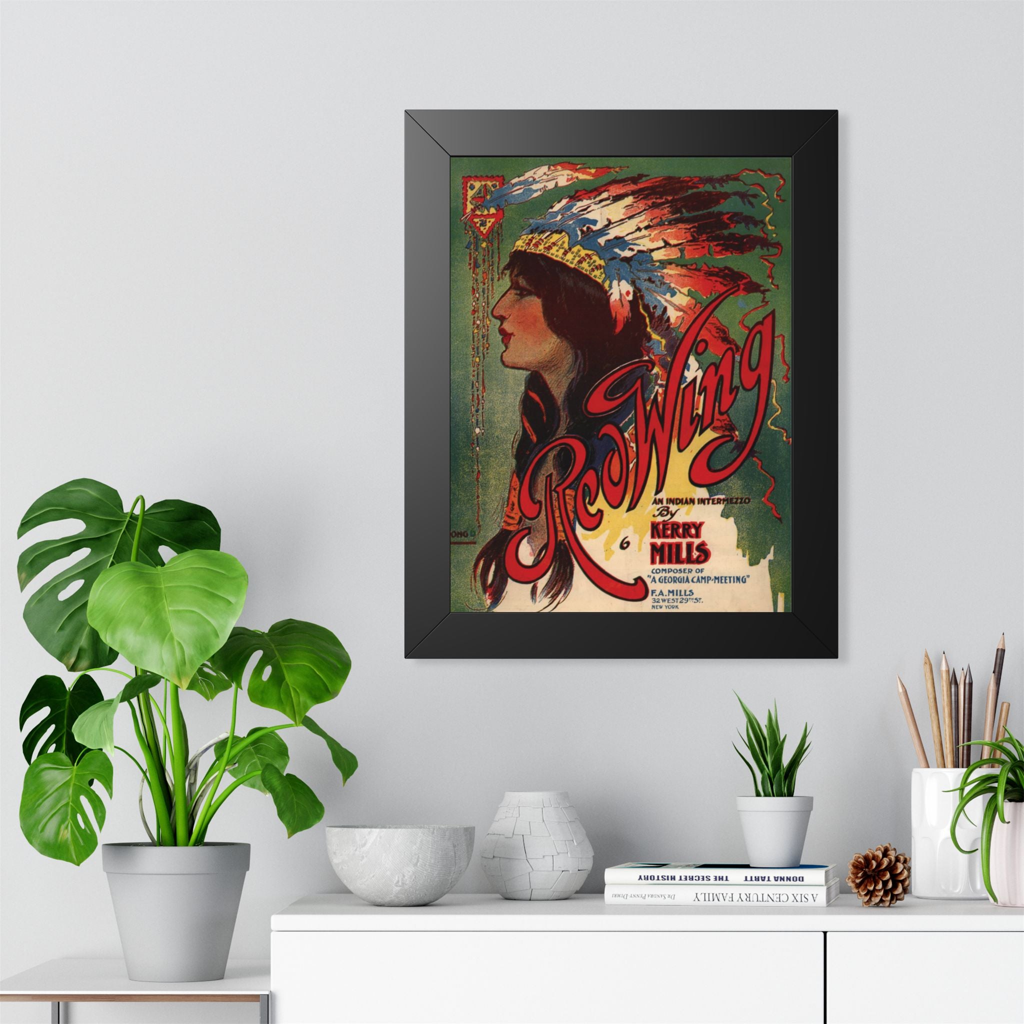 Red Wing Framed Vintage Print