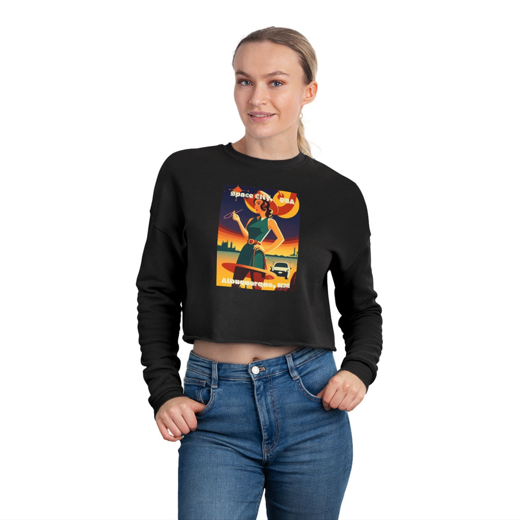 Roadtrip Cropped Sweatshirt — Space City, Albuquerque