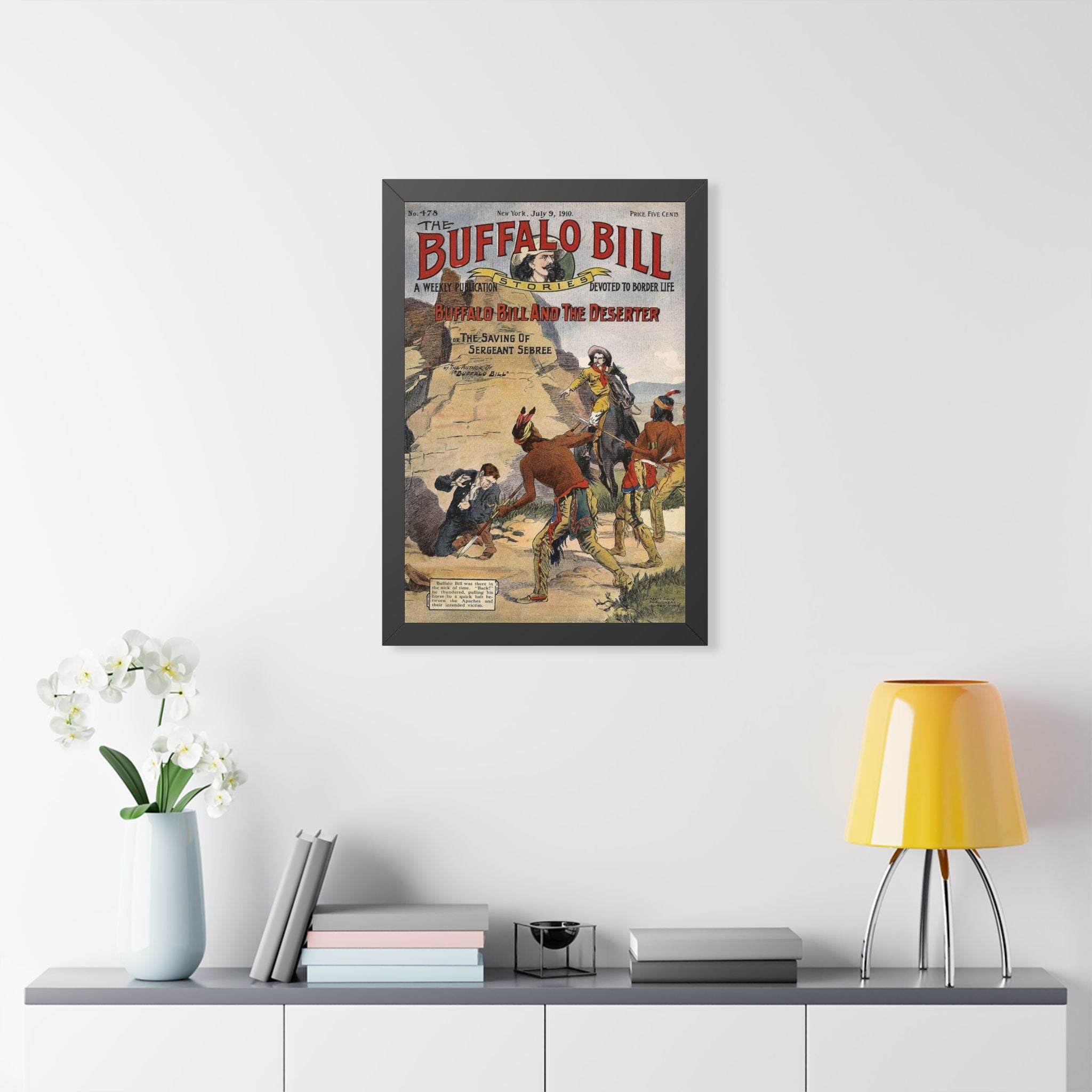 Buffalo Bill Framed Vintage Print