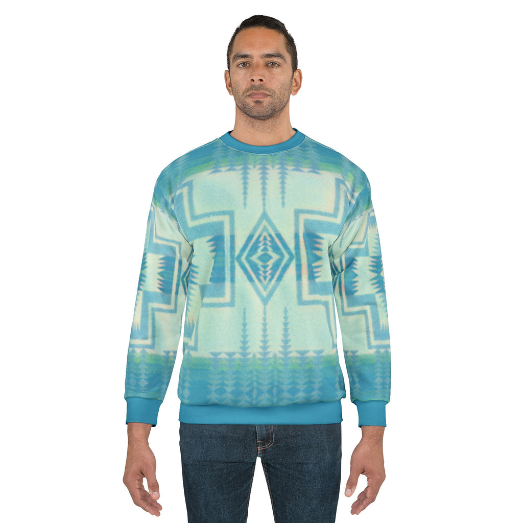 Turquoise Blanket Sweatshirt