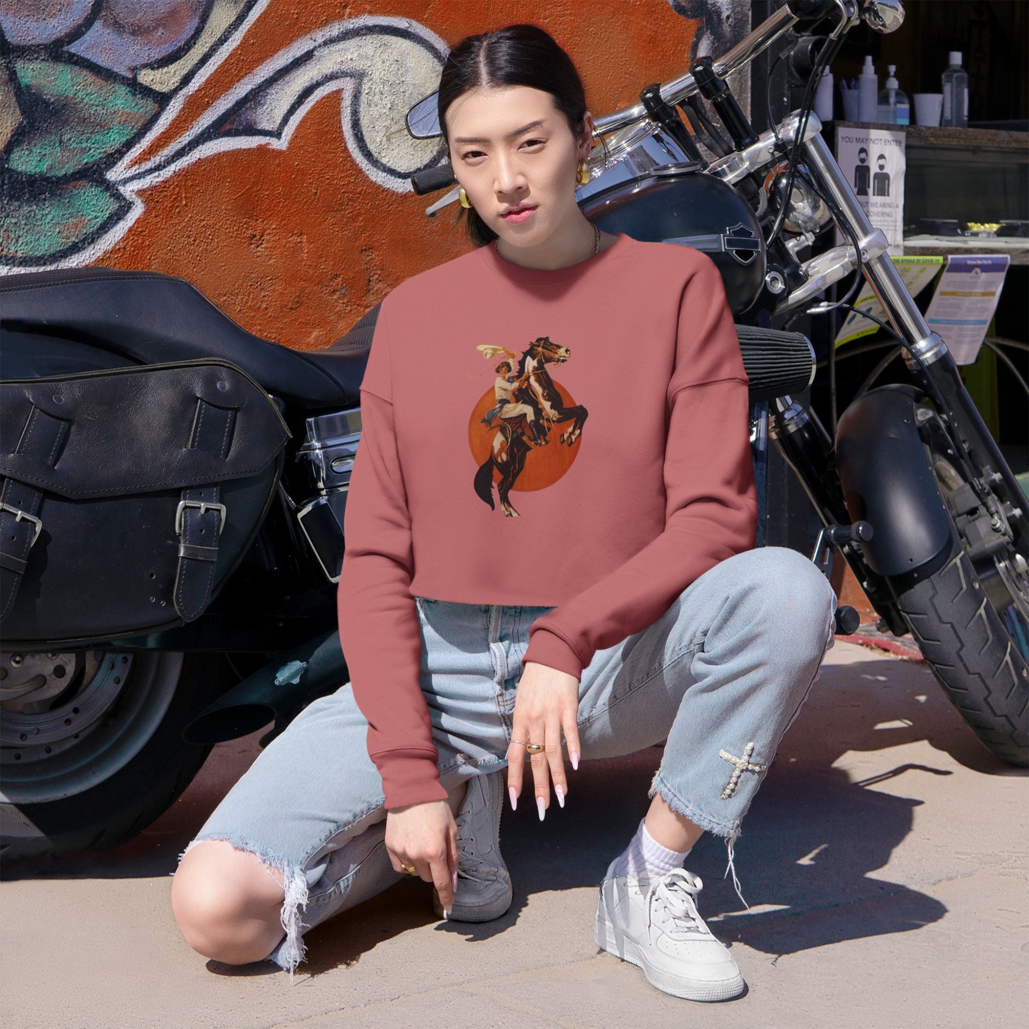 Ride ‘Em High Cropped Sweatshirt