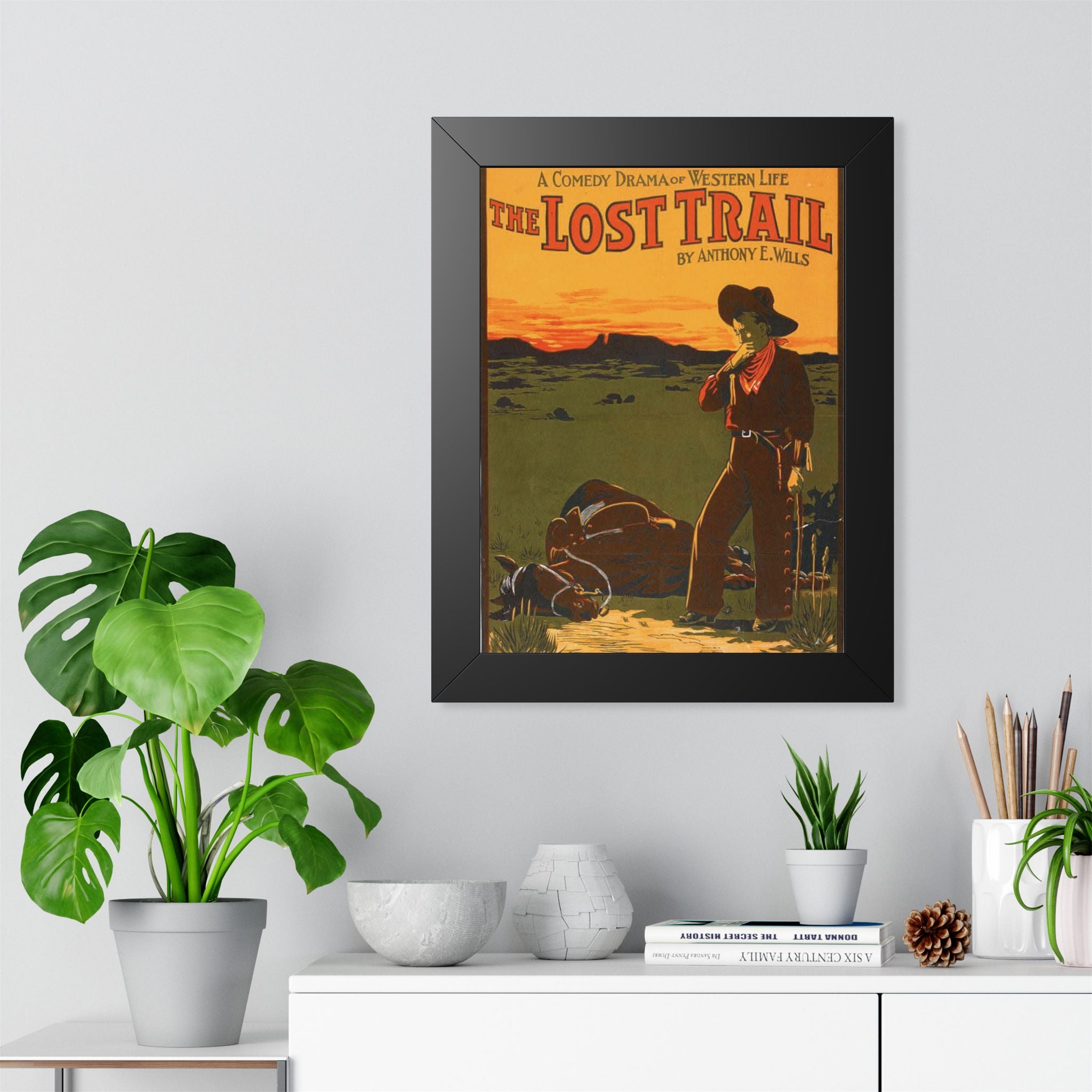 Lost Trail Sunset Framed Vintage Print