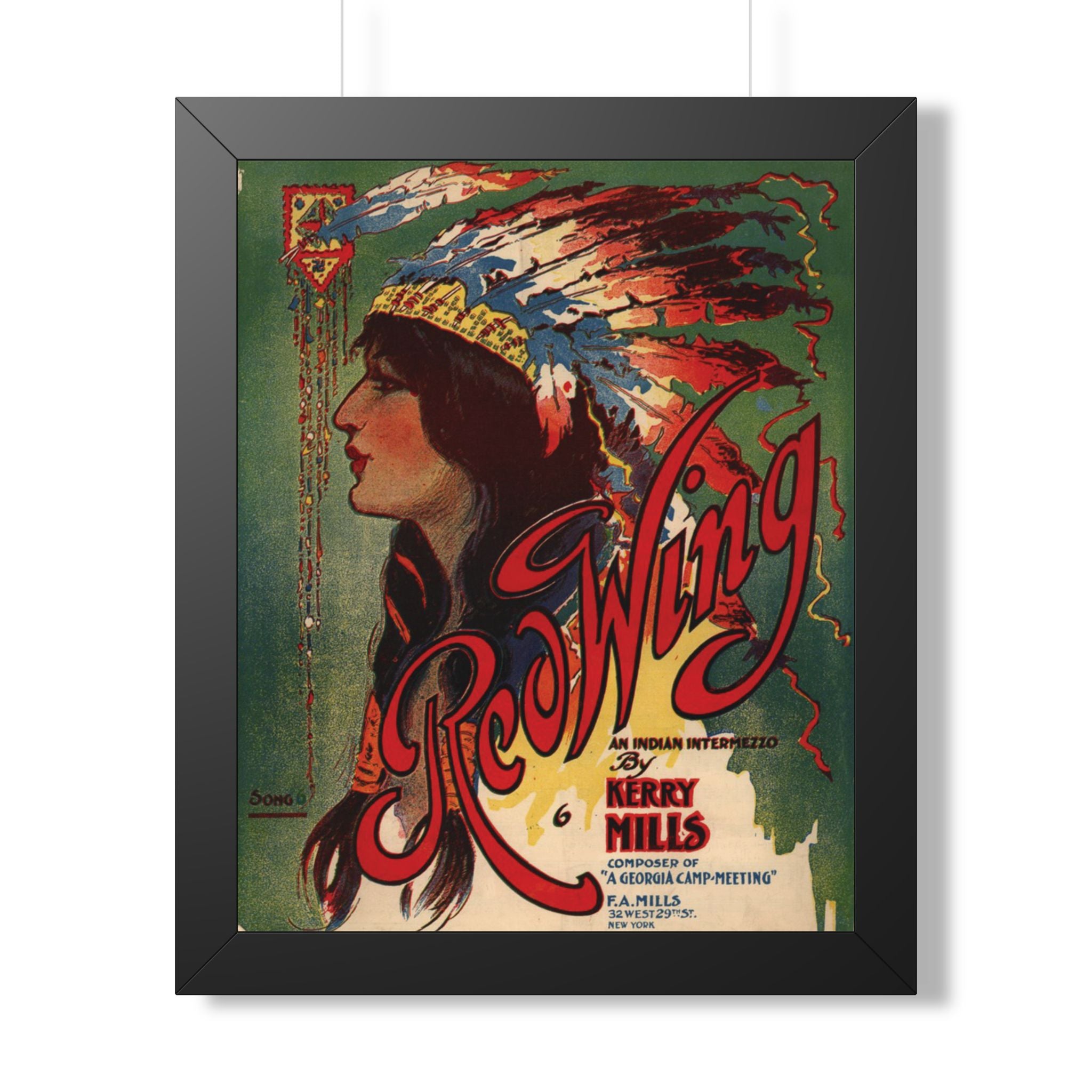 Red Wing Framed Vintage Print