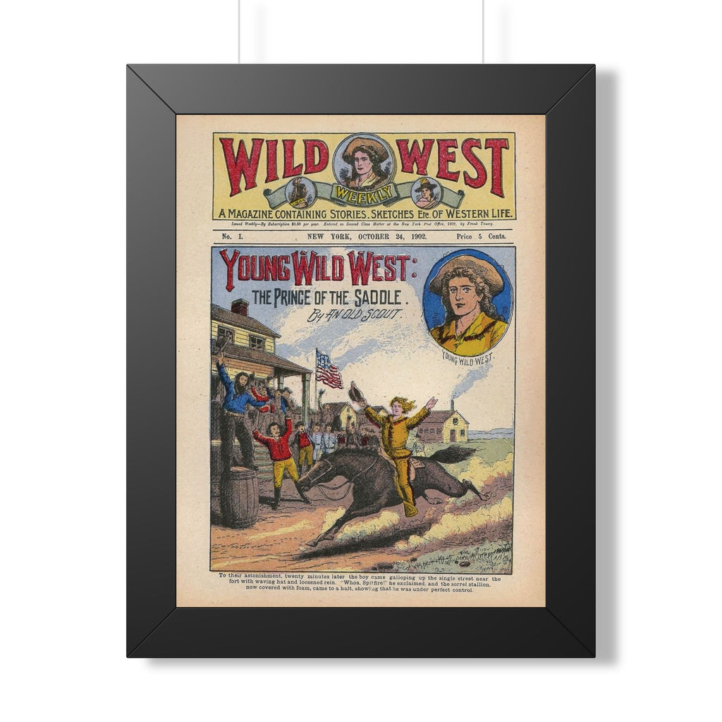 Wild West Framed Vintage  Print
