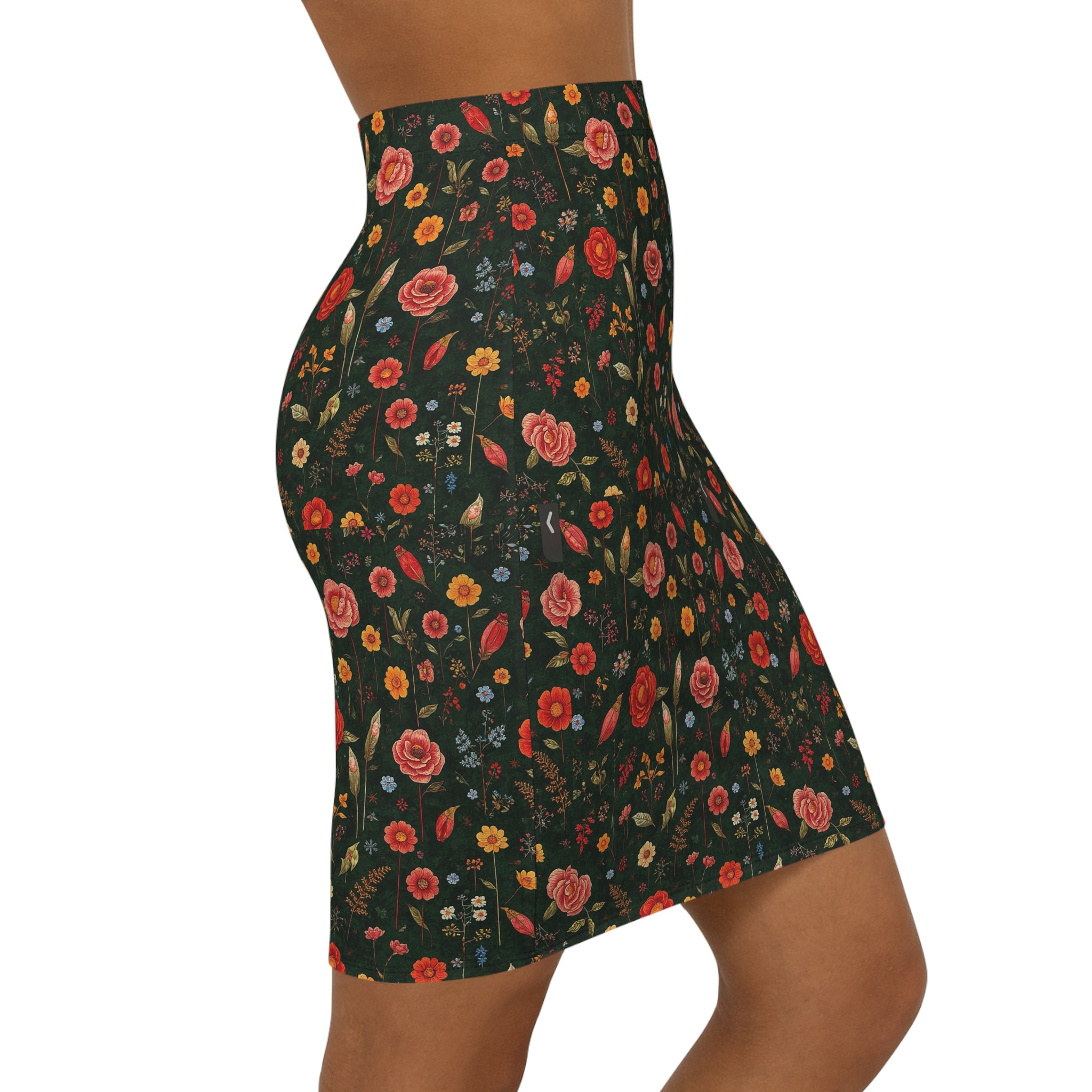 Women's Mid-Waist Pencil Skirt (AOP)