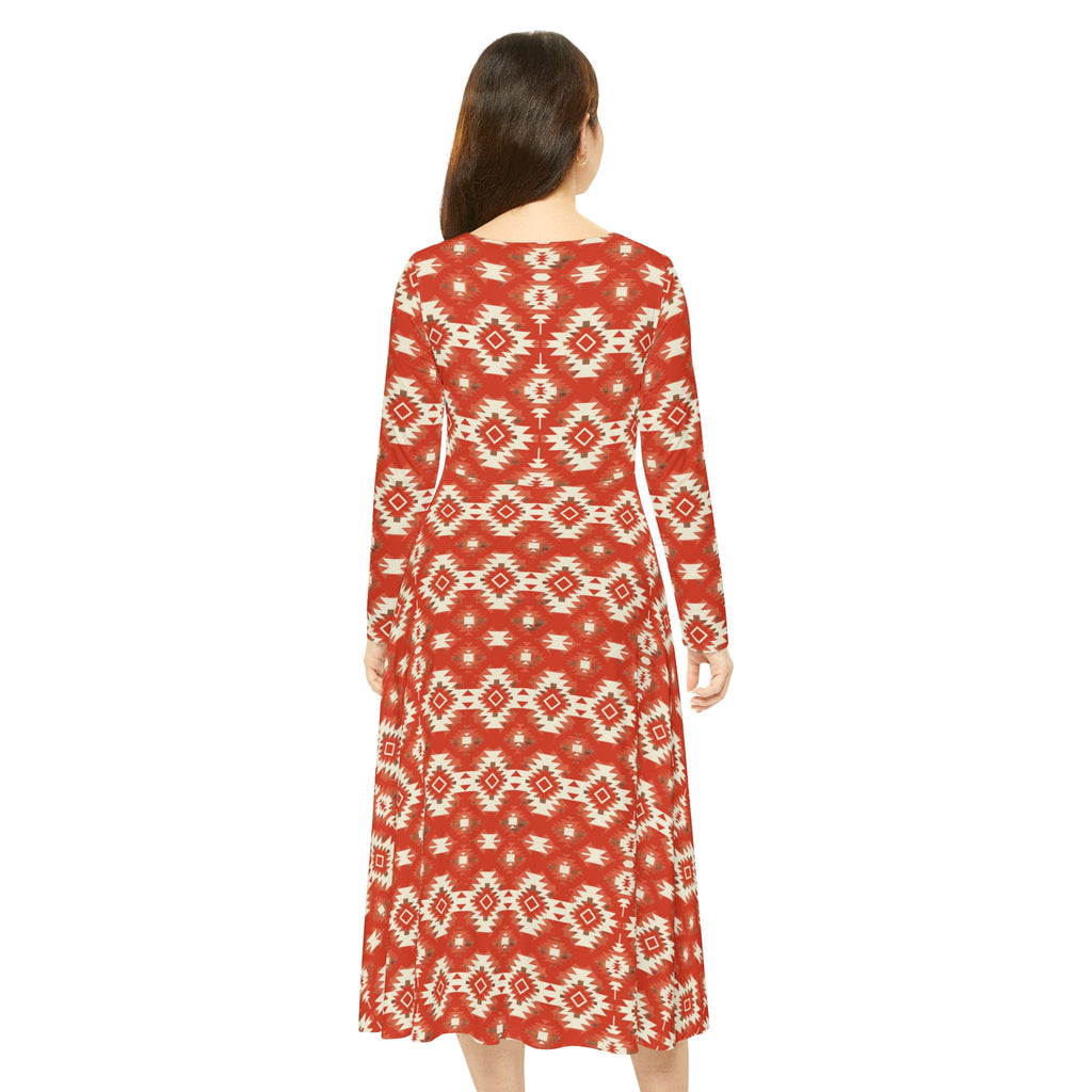 Southwest Blanket Long Sleeve Dress