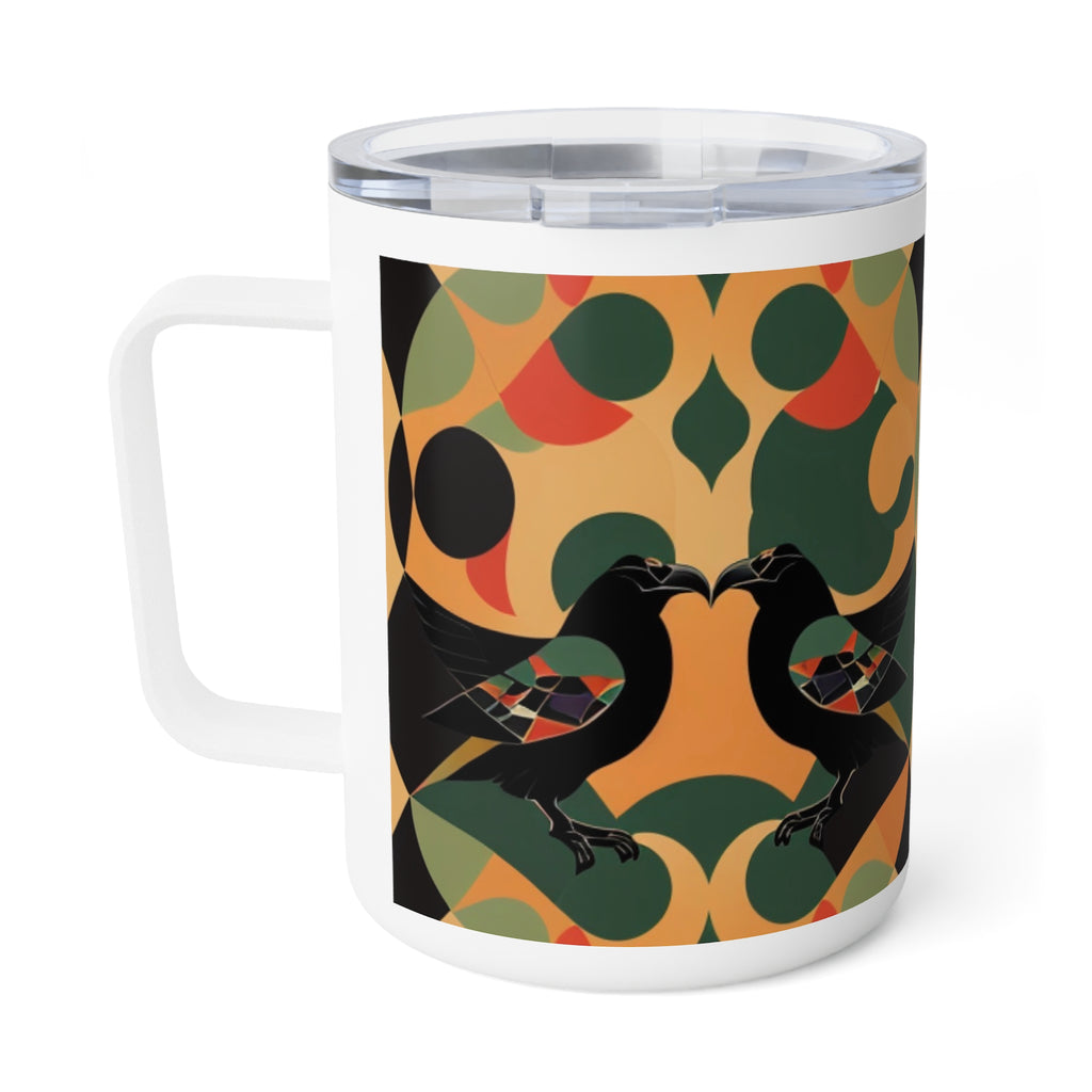Kissing Ravens 10oz Insulated Travel Mug