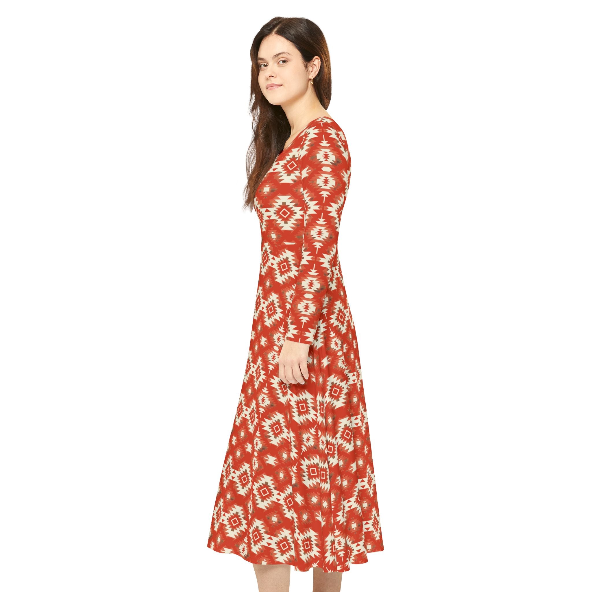 Southwest Blanket Long Sleeve Dress