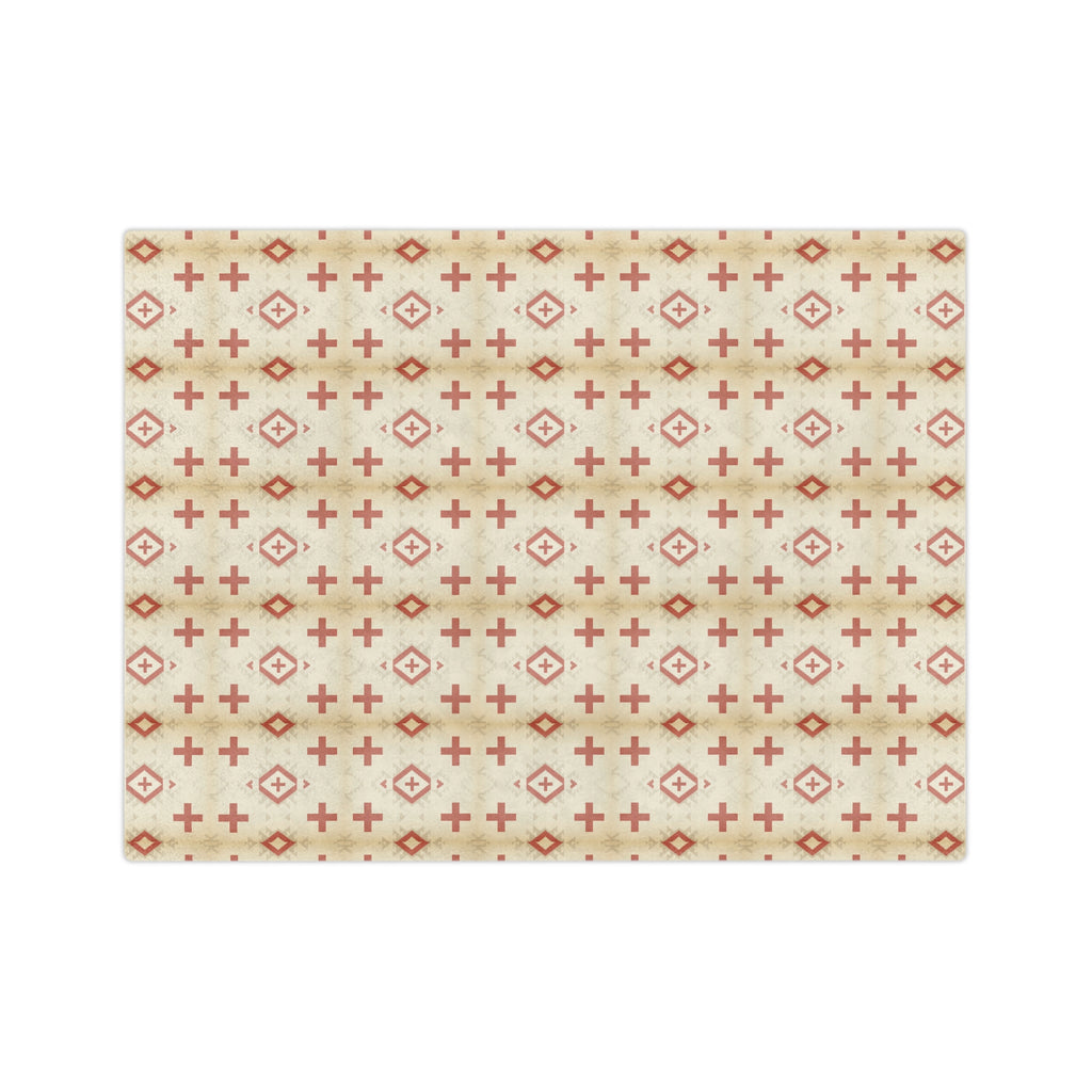 Velveteen Crosses Plush Throw