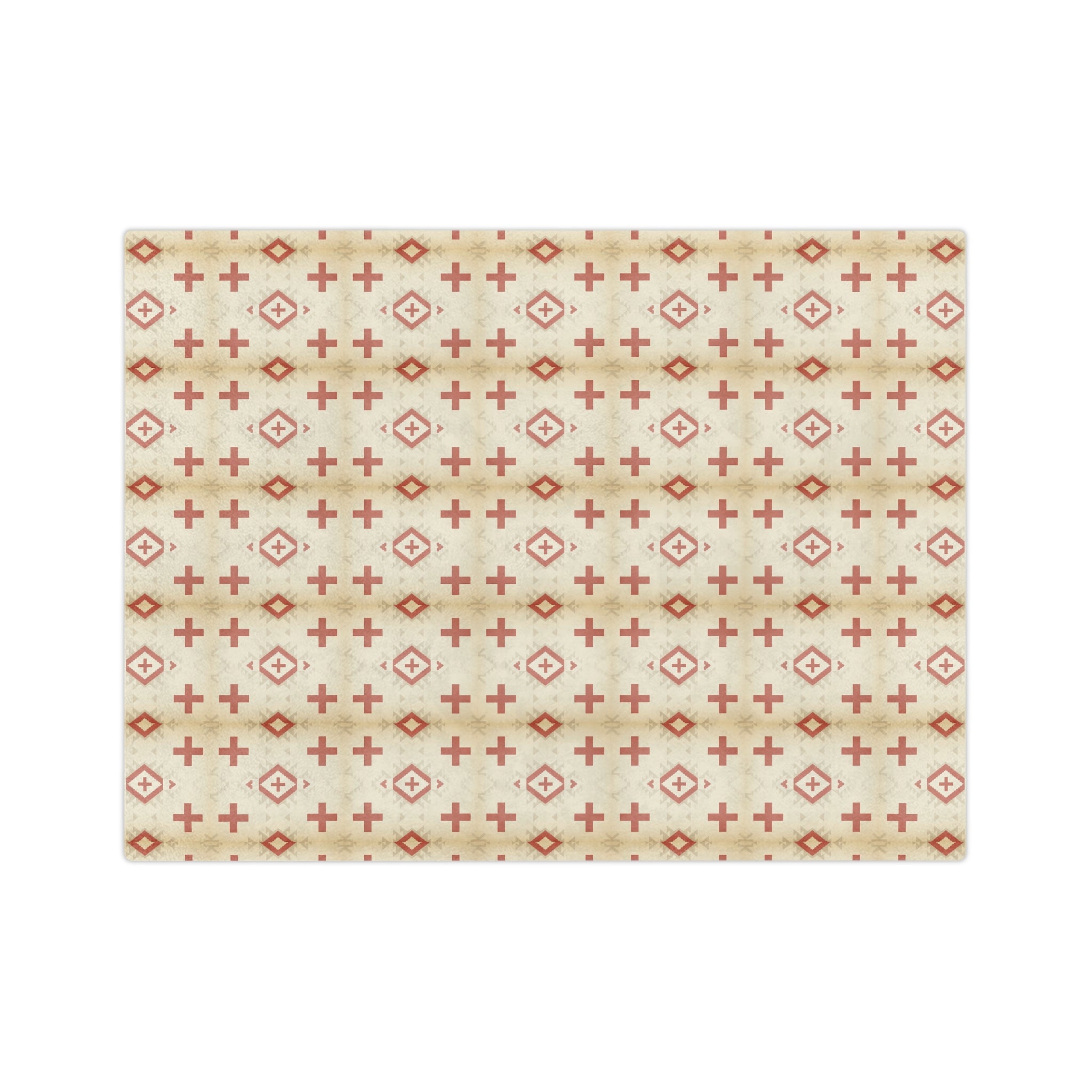 Velveteen Crosses Plush Throw