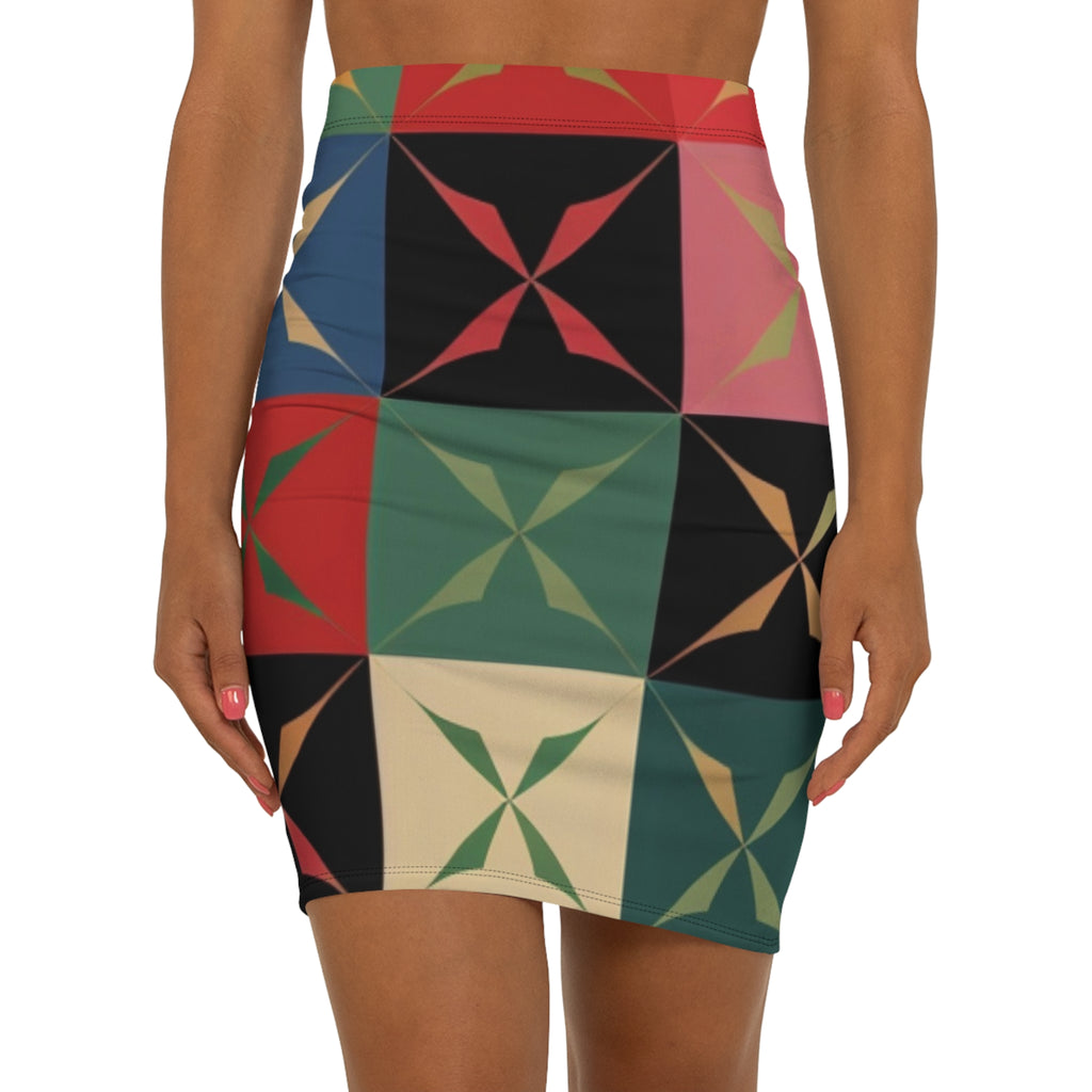 Tiles Pencil Skirt