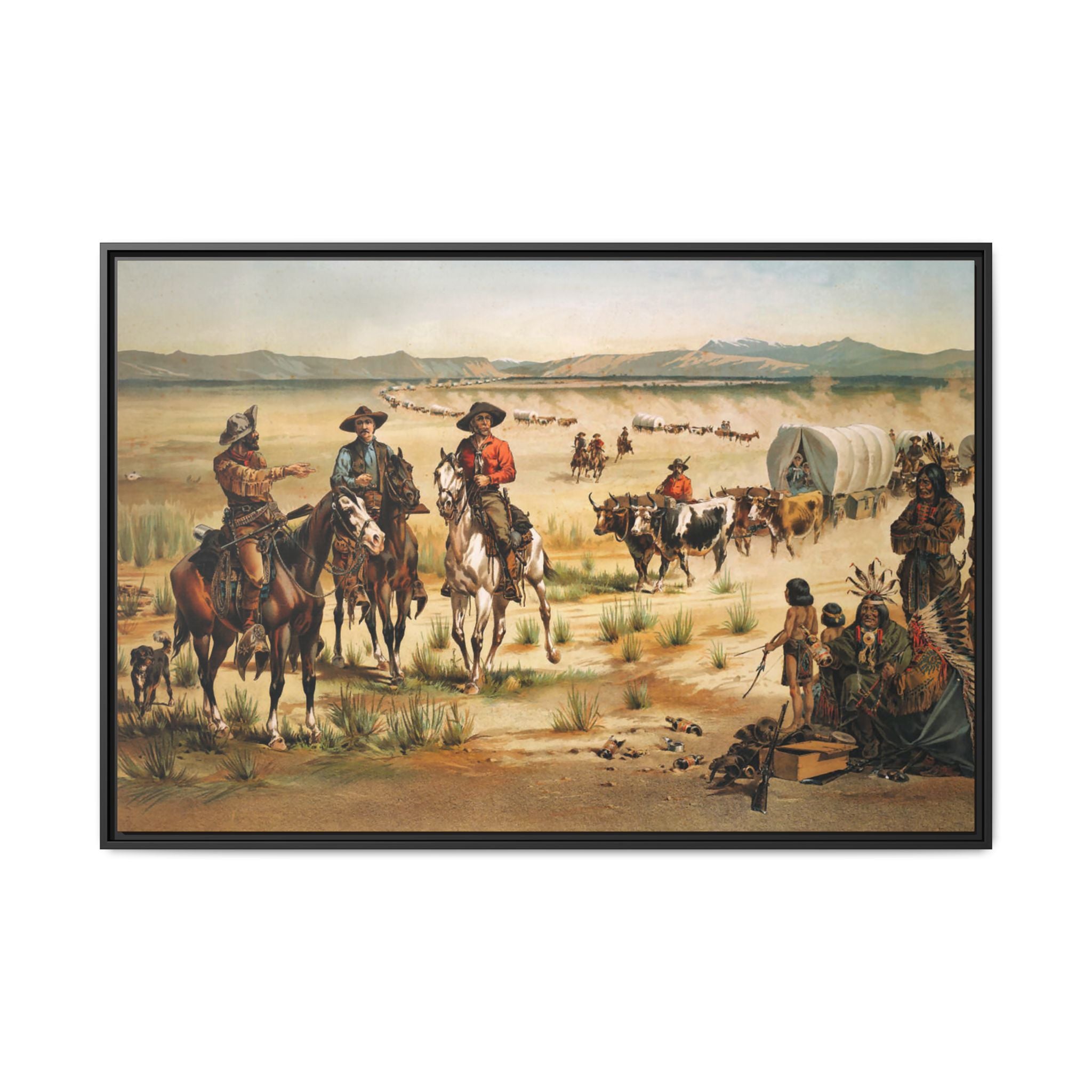 Wagon train - Vintage Print