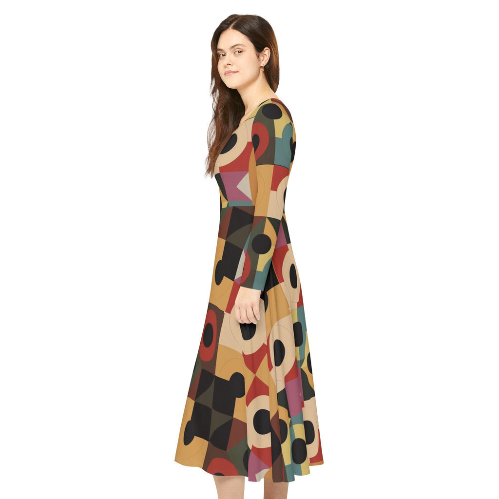 Retro Dress — Long Sleeve Dress