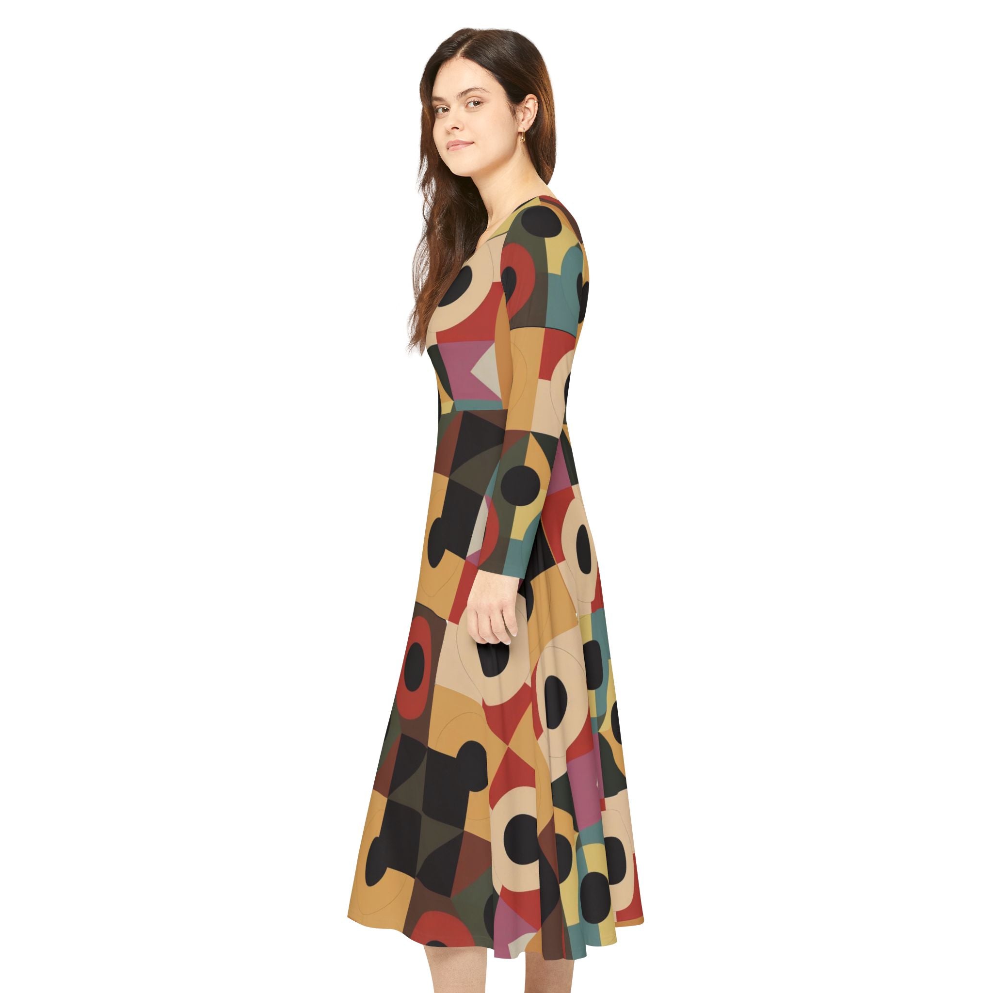 Retro Dress — Long Sleeve Dress