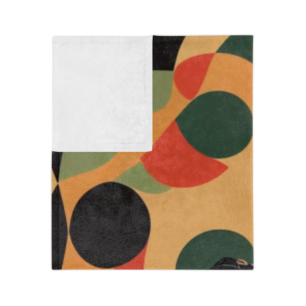 Velveteen Retro Raven Plush Throw