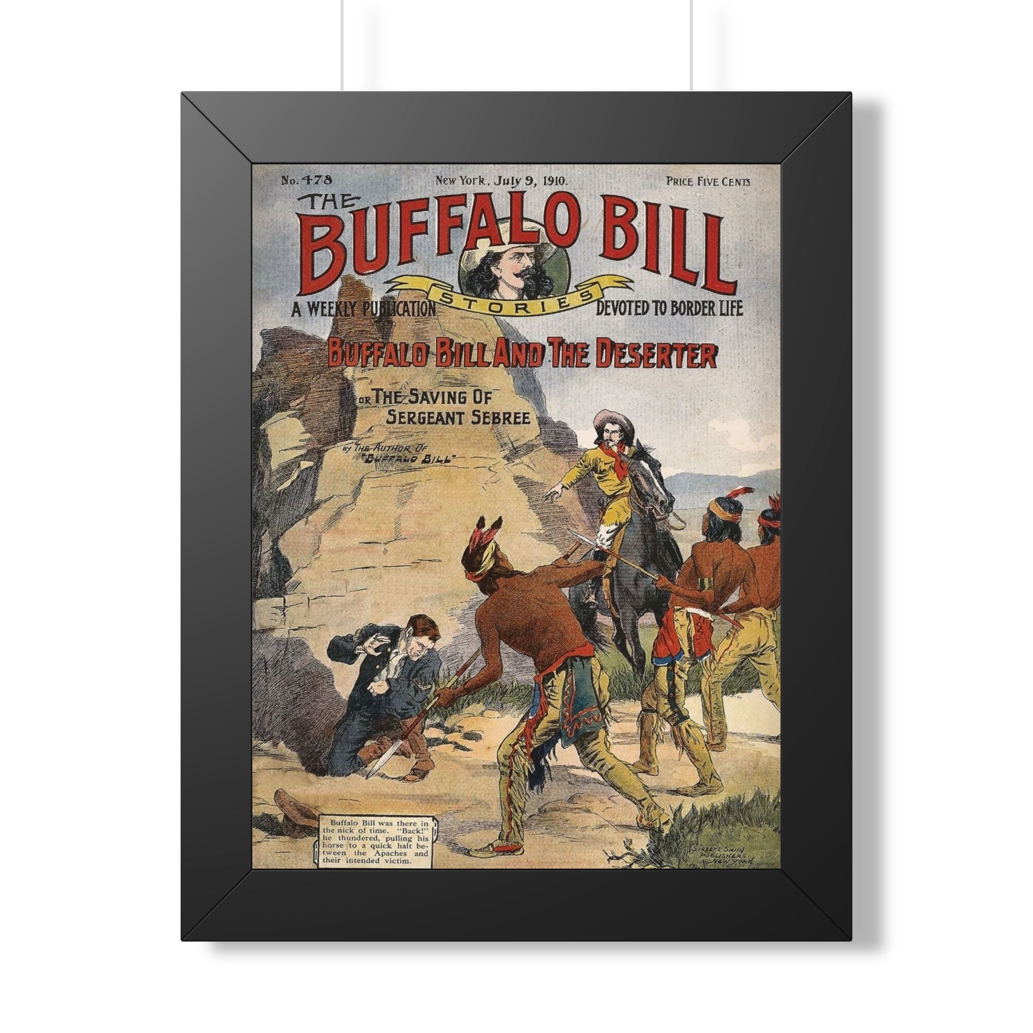 Buffalo Bill Framed Vintage Print