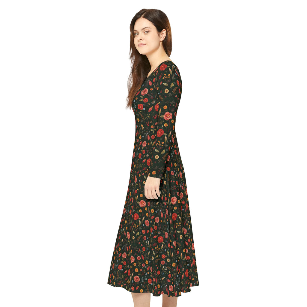 Spring Garden Long Sleeve Dress