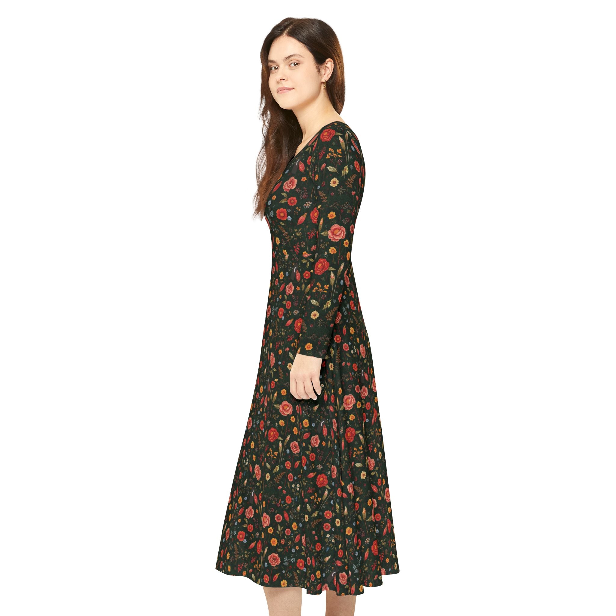 Spring Garden Long Sleeve Dress