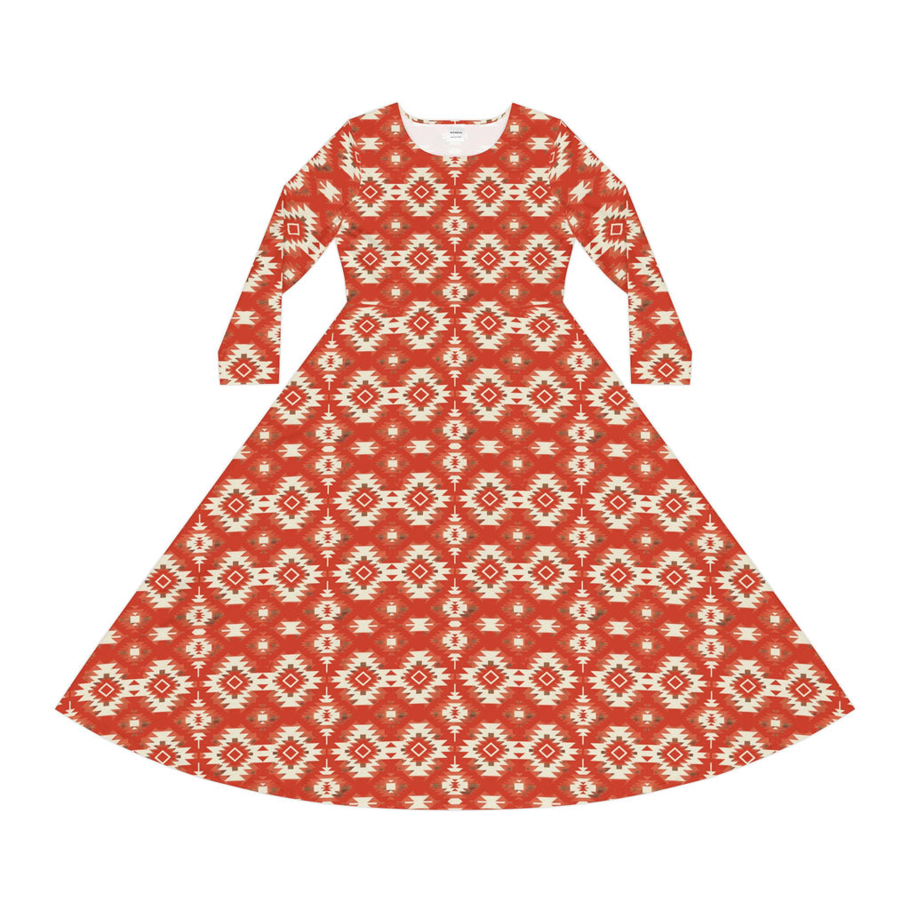 Southwest Blanket Long Sleeve Dress