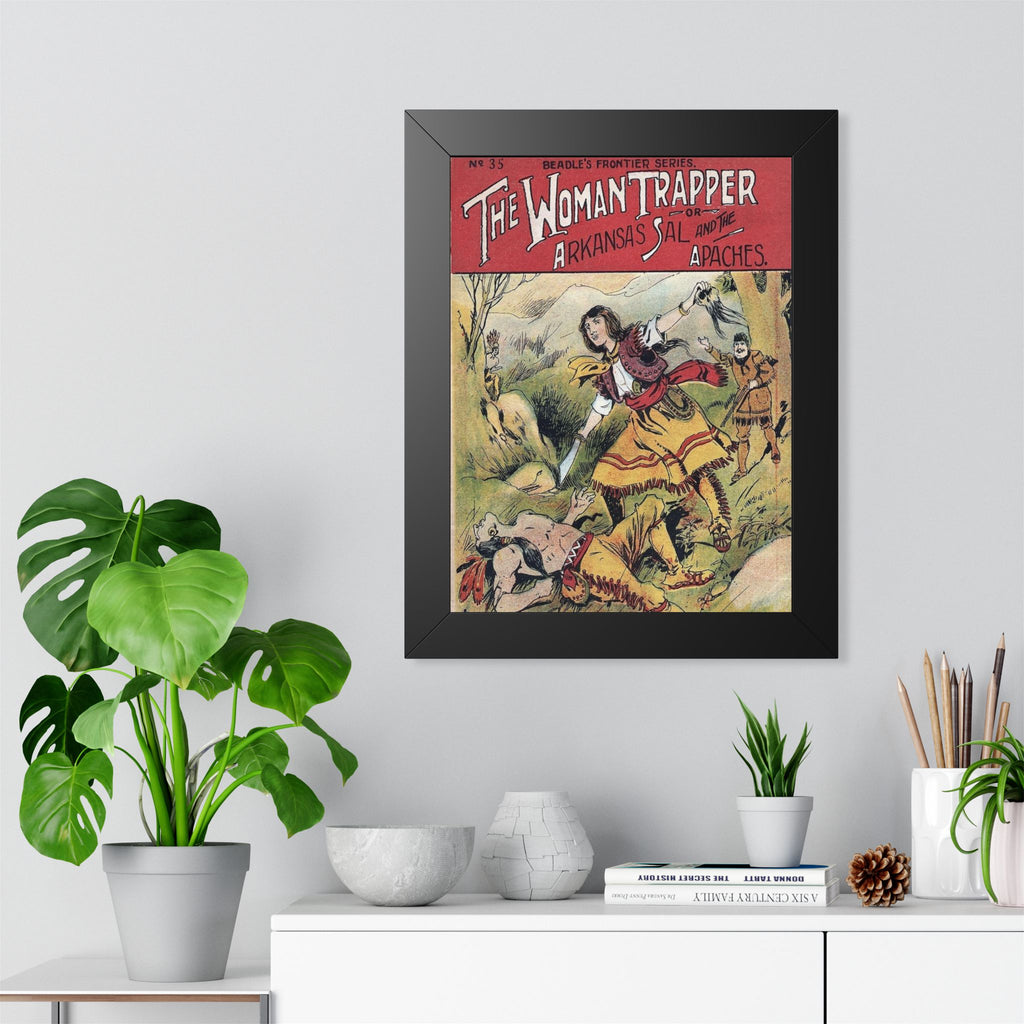 The Woman Trapper Framed Vintage Print
