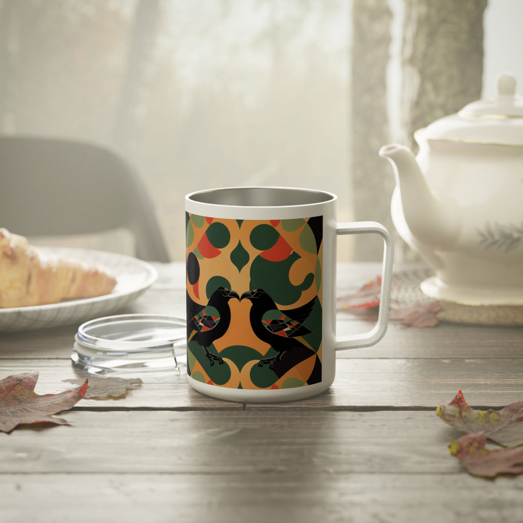 Kissing Ravens 10oz Insulated Travel Mug